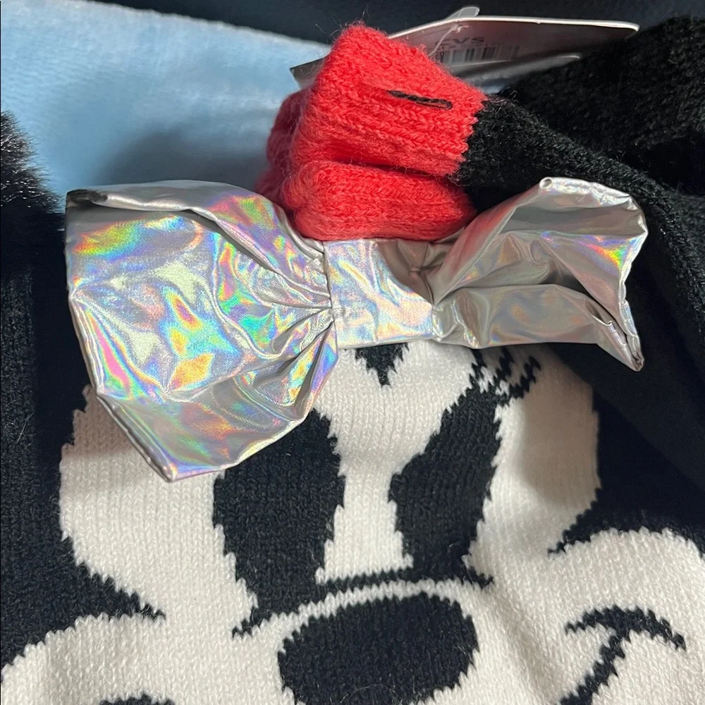 Disney's 100th Anniversary Minnie Toddler Pom Poms and Bow Hat and Glove Set